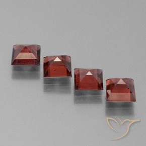 3.28 ct natürliche Mittelrot Pyrop-Granat-Edelsteine, Quadrat, VS