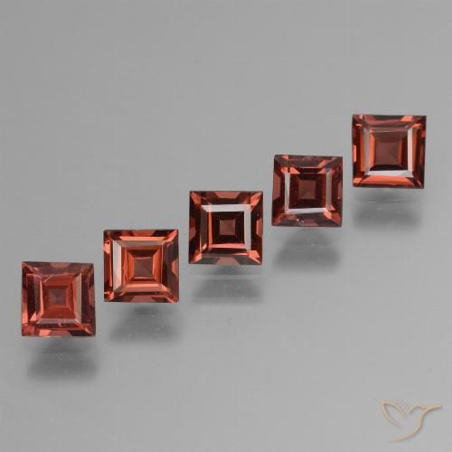 2.86ctw Natürlicher Ziegelrot Pyrop-Granat, Quadrat, VS