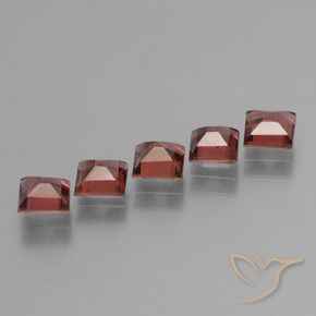 2.86 ct natürliche Ziegelrot Pyrop-Granat-Edelsteine, Quadrat, VS