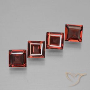2.63 ct natürliche tiefrot Pyrop-Granat-Edelsteine, Quadrat, VS