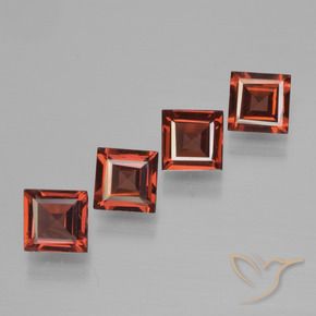2.45 ct natürliche Mittelrot Pyrop-Granat-Edelsteine, Quadrat, VS