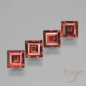 2.87 ct natürliche tiefrot Pyrop-Granat-Edelsteine, Quadrat, VS