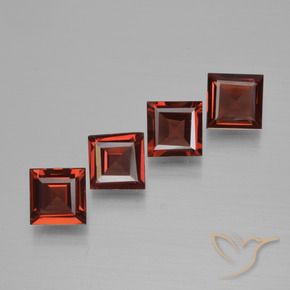 2.59 ct natürliche Mittelrot Pyrop-Granat-Edelsteine, Quadrat, VS