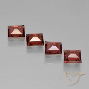 2.59 ct natürliche Mittelrot Pyrop-Granat-Edelsteine, Quadrat, VS