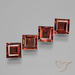 2.40 ct natürliche Mittelrot Pyrop-Granat-Edelsteine, Quadrat, VS
