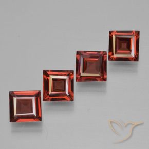 2.53 ct natürliche Mittelrot Pyrop-Granat-Edelsteine, Quadrat, VS