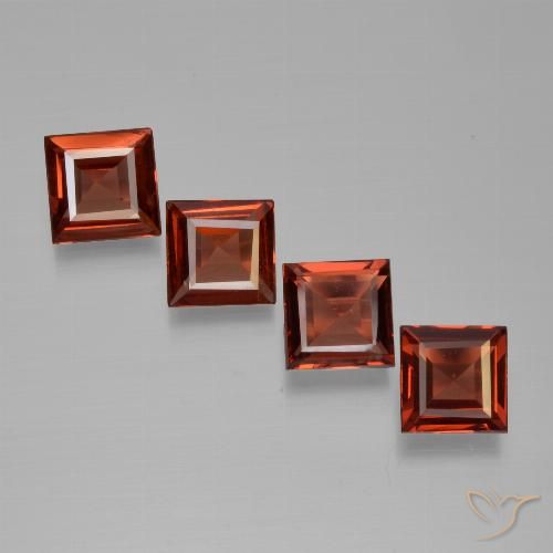 2.62ctw Natürlicher Scharlachrot Pyrop-Granat, Quadrat, VS