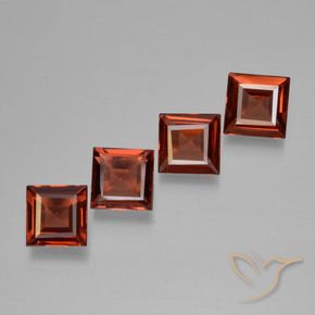 2.62 ct natürliche Scharlachrot Pyrop-Granat-Edelsteine, Quadrat, VS