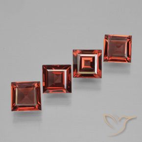2.71 ct natürliche tiefrot Pyrop-Granat-Edelsteine, Quadrat, VS