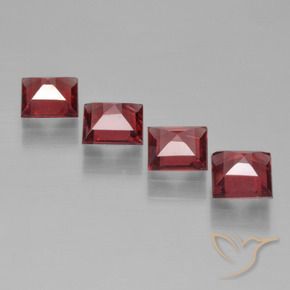 2.63 ct natürliche Tiefes Weinrot Pyrop-Granat-Edelsteine, Quadrat, VS