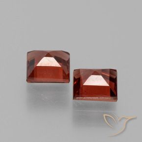 1.58 ct natürliche Mittelrot Pyrop-Granat-Edelsteine, Quadrat, VVS-VS