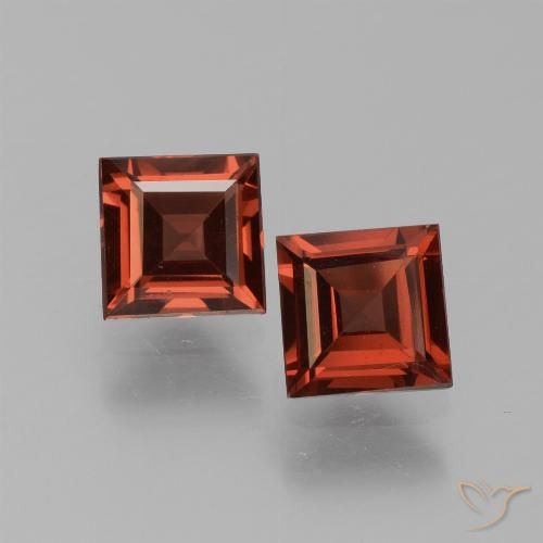 1.54ctw Natürlicher Scharlachrot Pyrop-Granat, Quadrat, VS