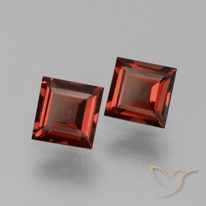1.62 ct natürliche Tiefes Scharlachrot Pyrop-Granat-Edelsteine, Quadrat, VS