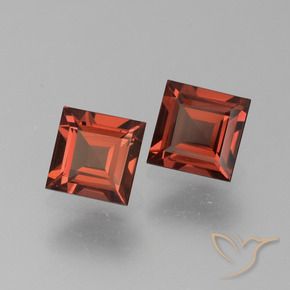 1.47 ct natürliche Mittelrot Pyrop-Granat-Edelsteine, Quadrat, VS