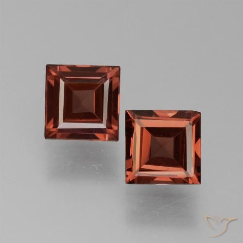 1.47ctw Natürlicher Ziegelrot Pyrop-Granat, Quadrat, VS