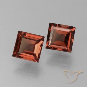 1.47 ct natürliche Ziegelrot Pyrop-Granat-Edelsteine, Quadrat, VS