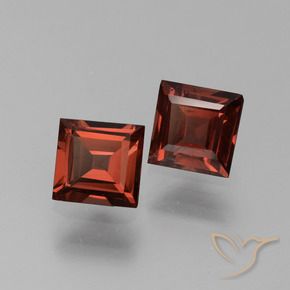 1.35 ct natürliche tiefrot Pyrop-Granat-Edelsteine, Quadrat, VS