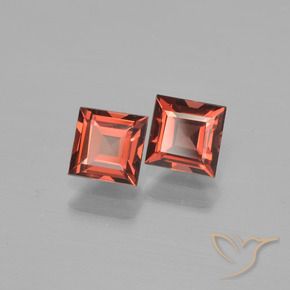 1.52 ct natürliche Scharlachrot Pyrop-Granat-Edelsteine, Quadrat, VS