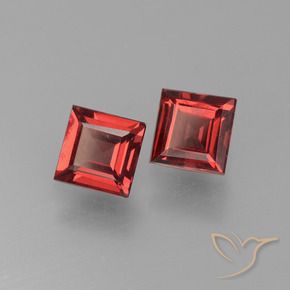 1.33 ct natürliche tiefrot Pyrop-Granat-Edelsteine, Quadrat, VS