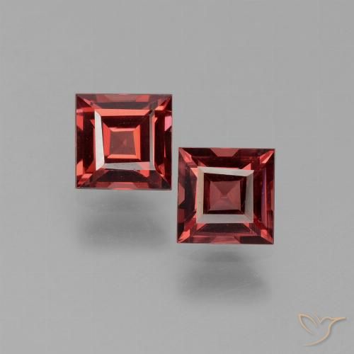 1.50ctw Natürlicher Tiefes Weinrot Pyrop-Granat, Quadrat, VVS-VS