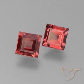 1.44 ct natürliche dunkelrot Pyrop-Granat-Edelsteine, Quadrat, VS