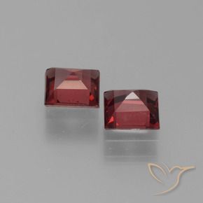 1.44 ct natürliche dunkelrot Pyrop-Granat-Edelsteine, Quadrat, VS