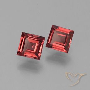 1.38 ct natürliche Tiefes Scharlachrot Pyrop-Granat-Edelsteine, Quadrat, VVS-VS