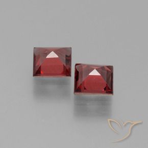 1.38 ct natürliche Tiefes Scharlachrot Pyrop-Granat-Edelsteine, Quadrat, VVS-VS