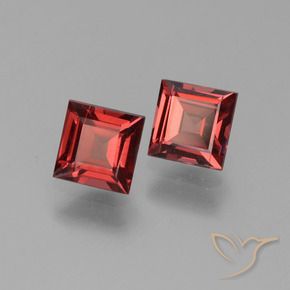 1.67 ct natürliche tiefrot Pyrop-Granat-Edelsteine, Quadrat, VS
