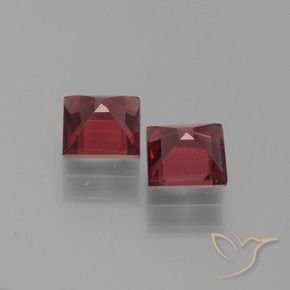 1.67 ct natürliche tiefrot Pyrop-Granat-Edelsteine, Quadrat, VS
