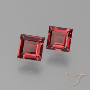 1.43 ct natürliche dunkelrot Pyrop-Granat-Edelsteine, Quadrat, VS