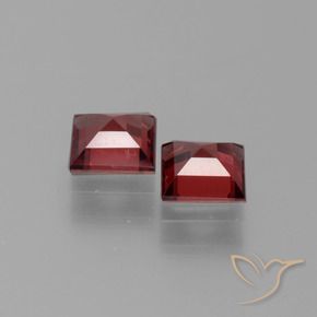 1.43 ct natürliche dunkelrot Pyrop-Granat-Edelsteine, Quadrat, VS