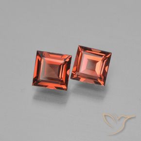 1.53 ct natürliche Scharlachrot Pyrop-Granat-Edelsteine, Quadrat, VS