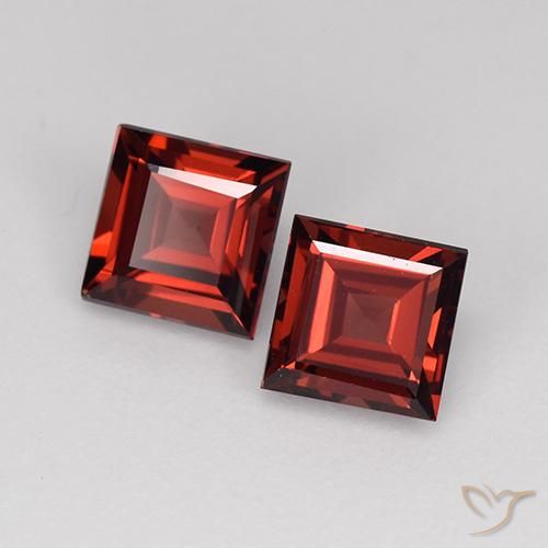 1.65 ct natürliche tiefrot Pyrop-Granat-Edelsteine, Quadrat, VVS-VS