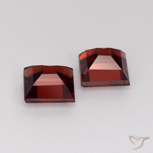 1.65 ct natürliche tiefrot Pyrop-Granat-Edelsteine, Quadrat, VVS-VS