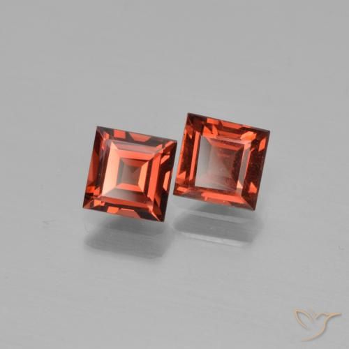 1.40 ct natürliche tiefrot Pyrop-Granat-Edelsteine, Quadrat, VS