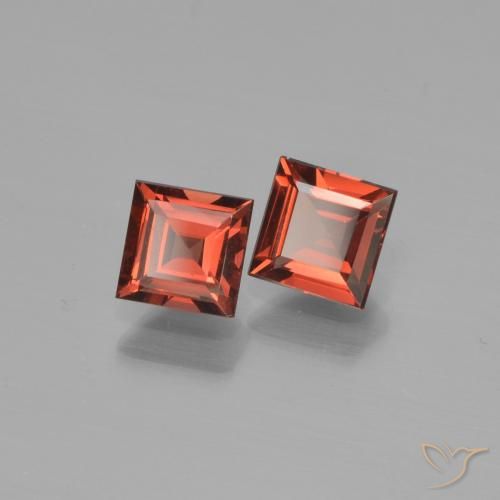 1.54 ct natürliche Scharlachrot Pyrop-Granat-Edelsteine, Quadrat, VS