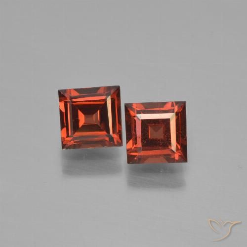 1.52ctw Natürlicher Johannisbeere Rot Pyrop-Granat, Quadrat, VS