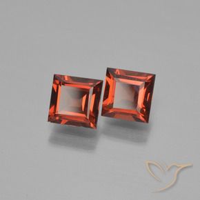 1.52 ct natürliche Johannisbeere Rot Pyrop-Granat-Edelsteine, Quadrat, VS