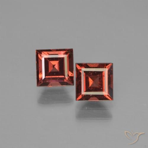 1.78ctw Natürlicher Mittelrot Pyrop-Granat, Quadrat, VS