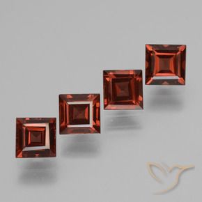 3.03 ct natürliche tiefrot Pyrop-Granat-Edelsteine, Quadrat, VS