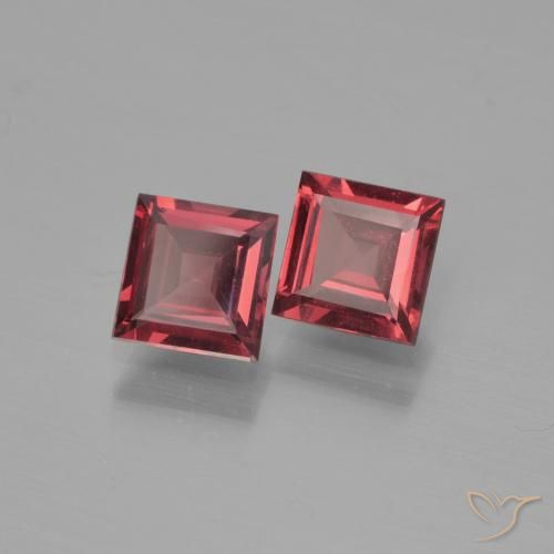 1.38 ct natürliche tiefrot Pyrop-Granat-Edelsteine, Quadrat, VS