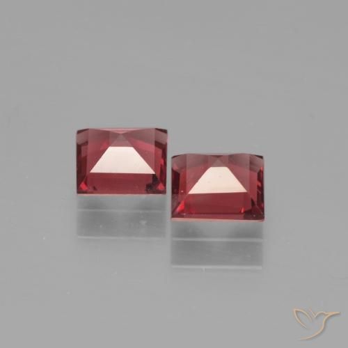 1.38 ct natürliche tiefrot Pyrop-Granat-Edelsteine, Quadrat, VS