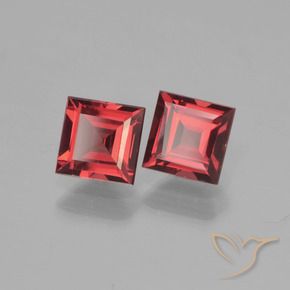 1.62 ct natürliche tiefrot Pyrop-Granat-Edelsteine, Quadrat, VS