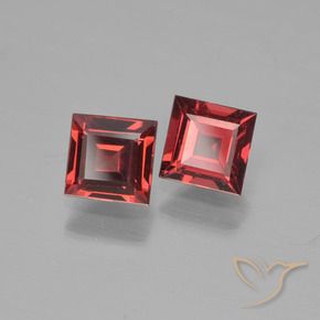 1.47 ct natürliche dunkelrot Pyrop-Granat-Edelsteine, Quadrat, VS