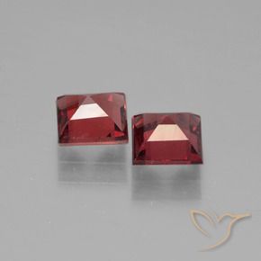 1.47 ct natürliche dunkelrot Pyrop-Granat-Edelsteine, Quadrat, VS