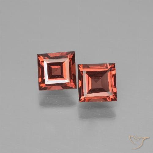 1.49ctw Natürlicher Mittelrot Pyrop-Granat, Quadrat, VS