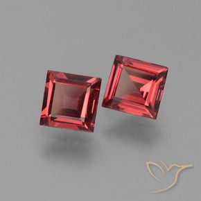 1.46 ct natürliche dunkelrot Pyrop-Granat-Edelsteine, Quadrat, VVS-VS