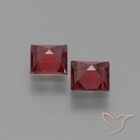1.46 ct natürliche dunkelrot Pyrop-Granat-Edelsteine, Quadrat, VVS-VS