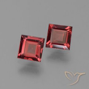 1.42 ct natürliche dunkelrot Pyrop-Granat-Edelsteine, Quadrat, VS